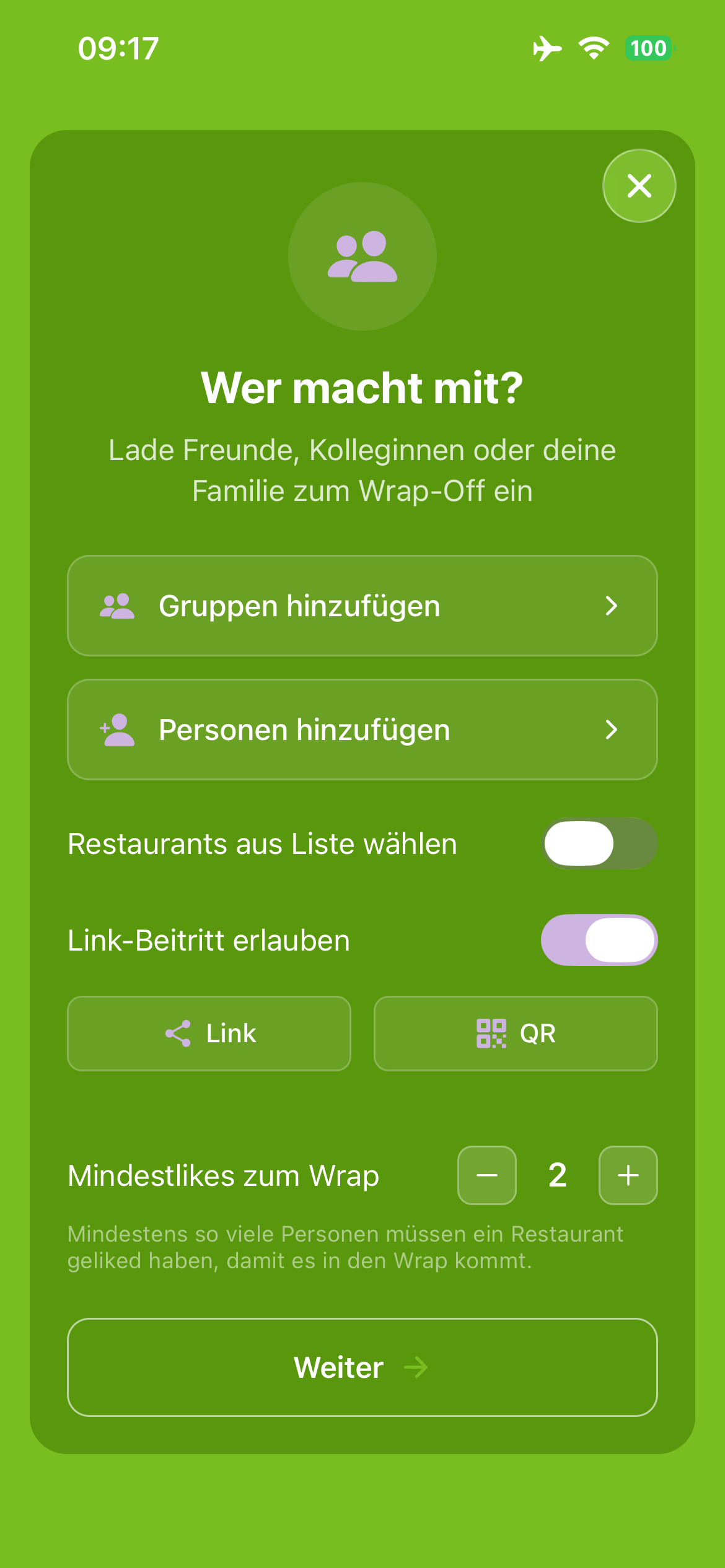 Gruppe erstellen
